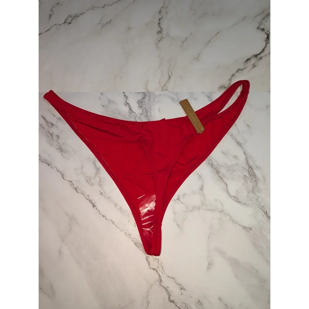 SKIMS Recycled Swim Thong Ruby Red Bikini Bottom SW-THG-0782 Size 3X NWT